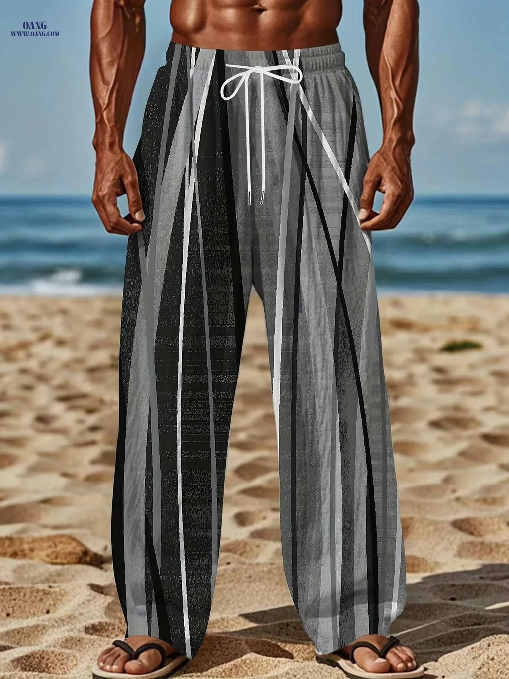 Vintage-Inspired Loose-Fit Pants - Lightweight Summer Trousers for All   OAXG Style3 / M