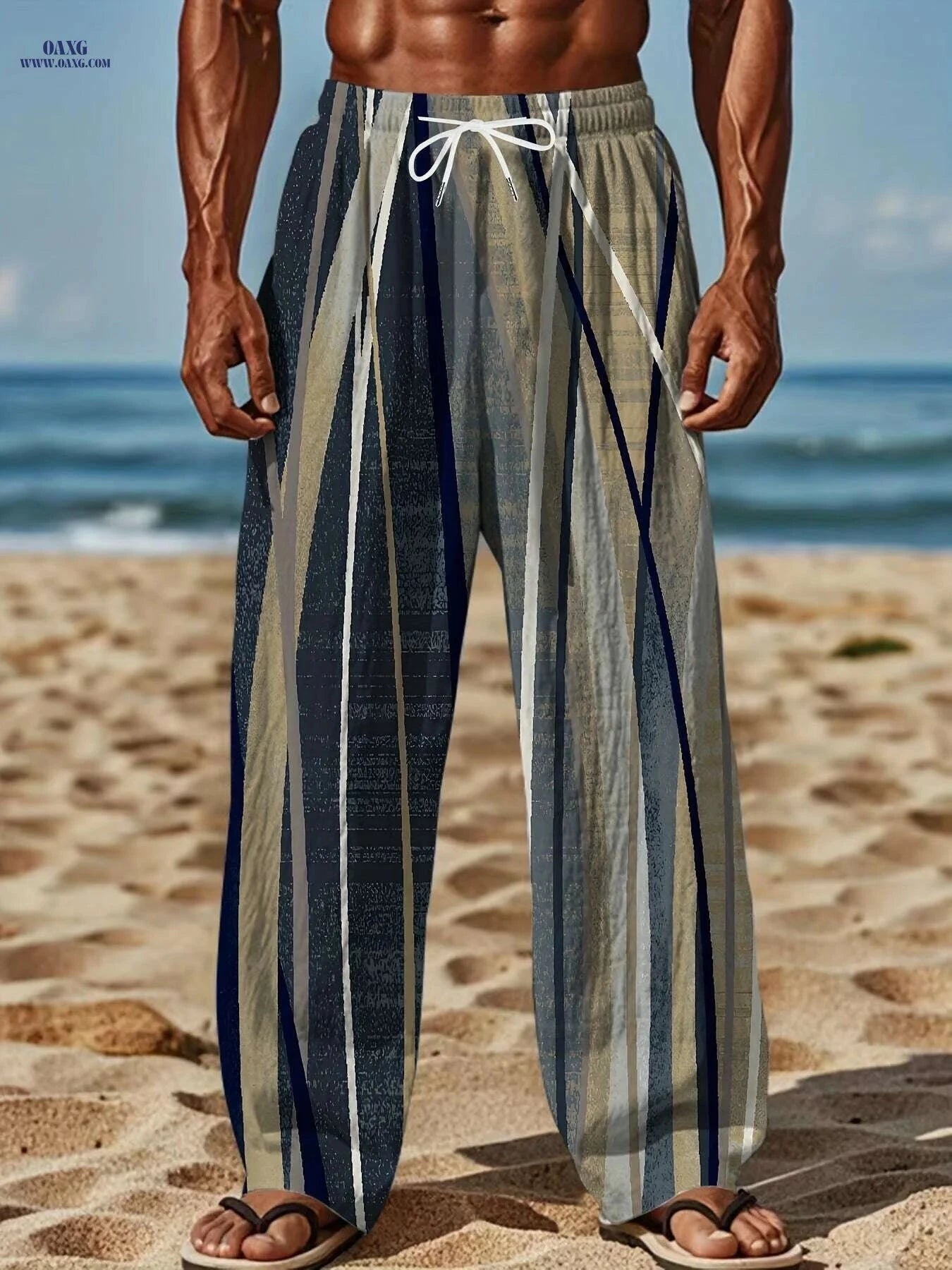 Vintage-Inspired Loose-Fit Pants - Lightweight Summer Trousers for All   OAXG Style3 / M