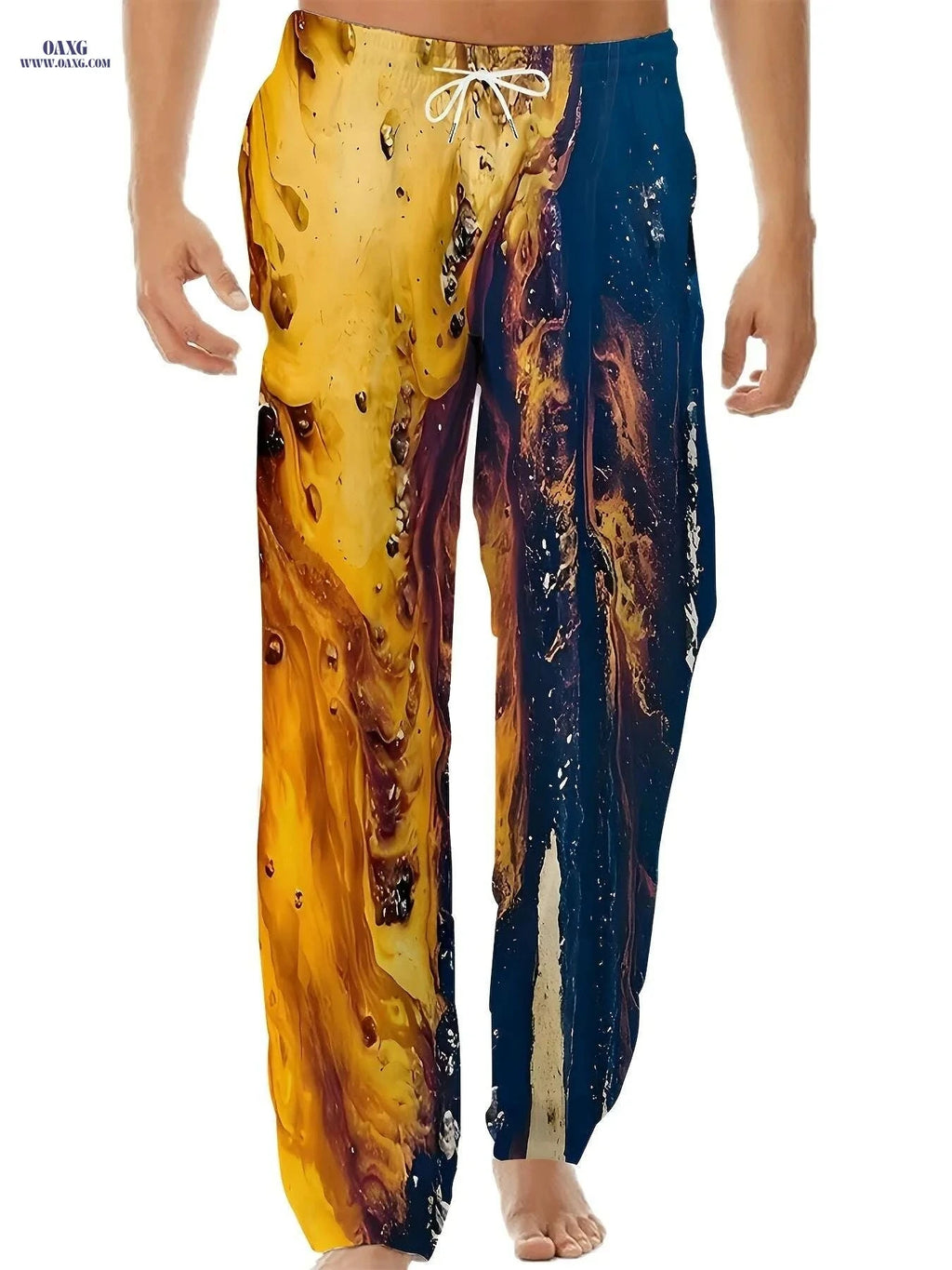 Vintage Loose Straight-Leg Men's Casual Pants - Spring & Summer Style   OAXG Mixed Color / M