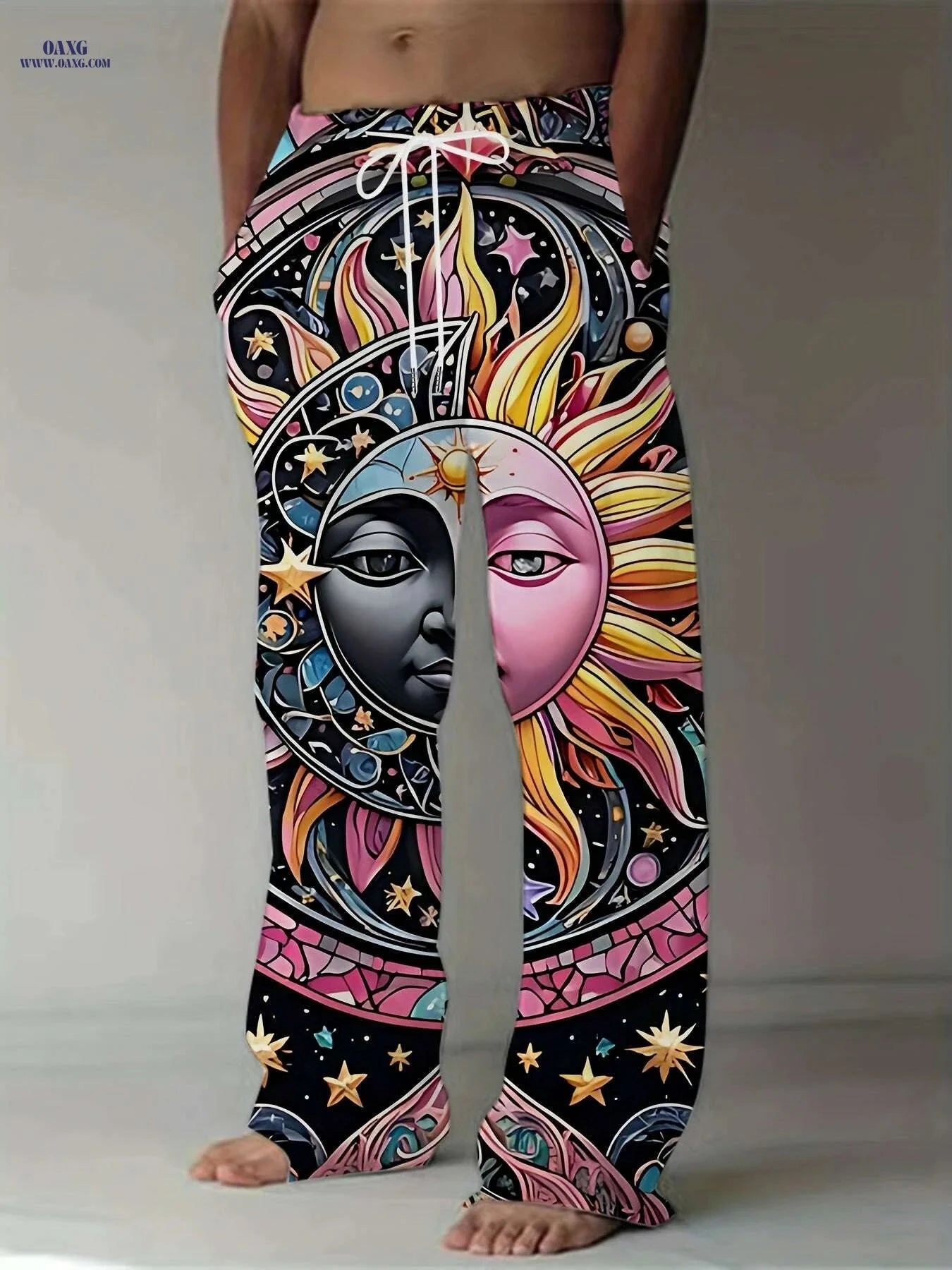 Vintage Loose Straight-Leg Men's Casual Trousers - Spring/Summer Style   OAXG Mixed Color / M