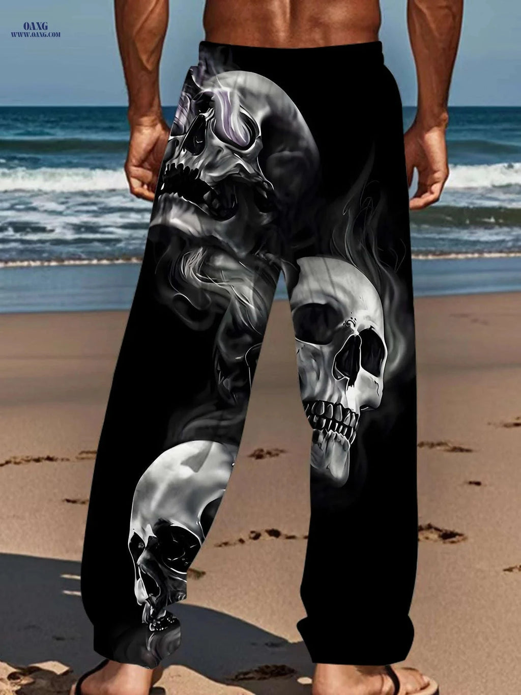 Vintage Loose Straight-Leg Men's Pants - Casual Autumn/Winter Style   OAXG Mixed Color / FR M