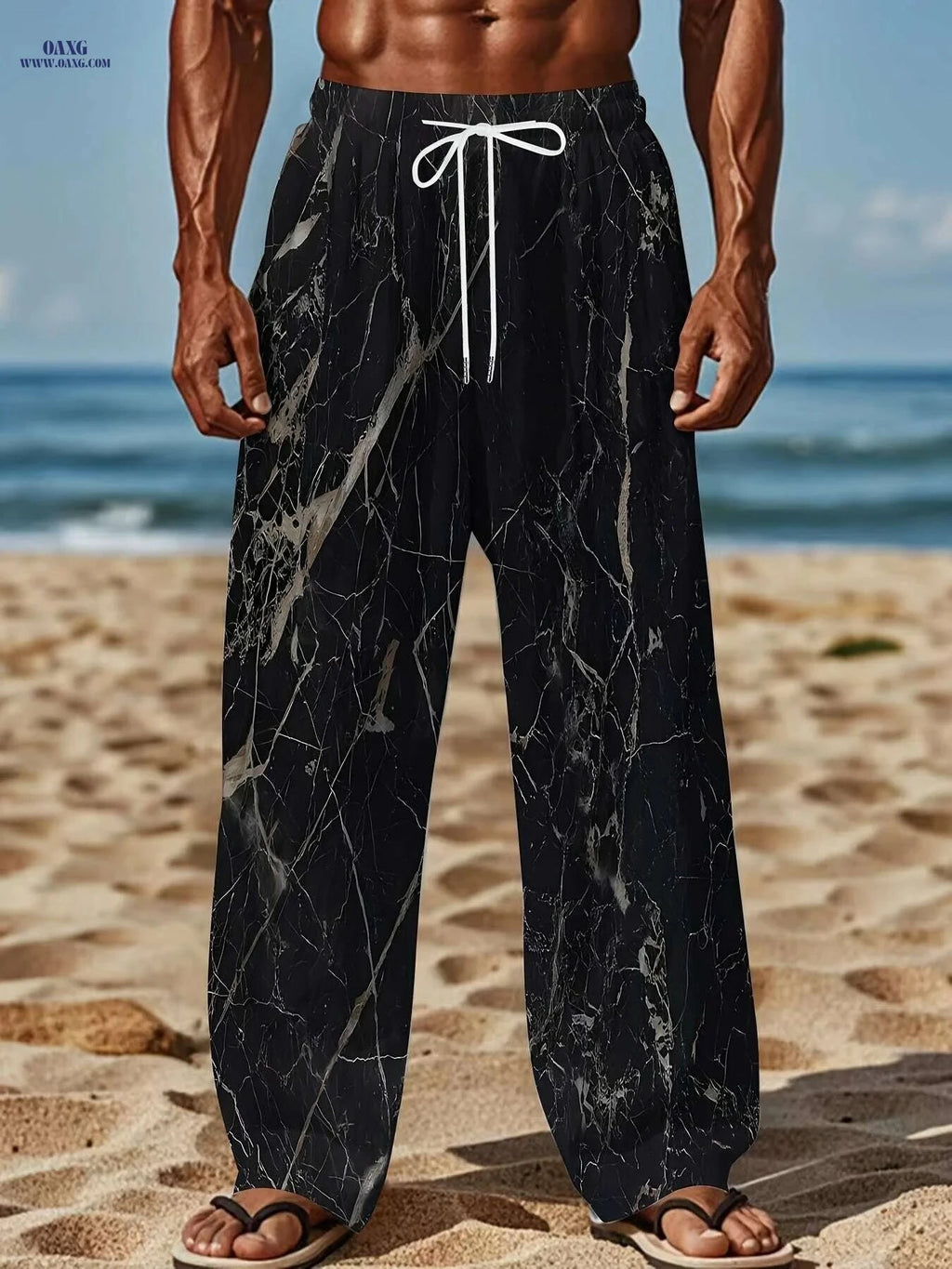 Vintage Loose Straight-Leg Trousers - Casual Summer Pants for Men   OAXG 