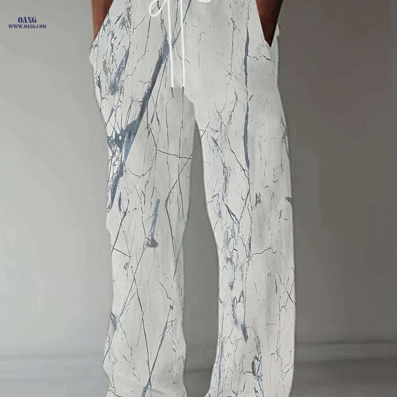 Vintage Loose Straight-Leg Trousers - Casual Summer Pants for Men   OAXG Black / M