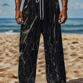 Vintage Loose Straight-Leg Trousers - Casual Summer Pants for Men   OAXG Black / M