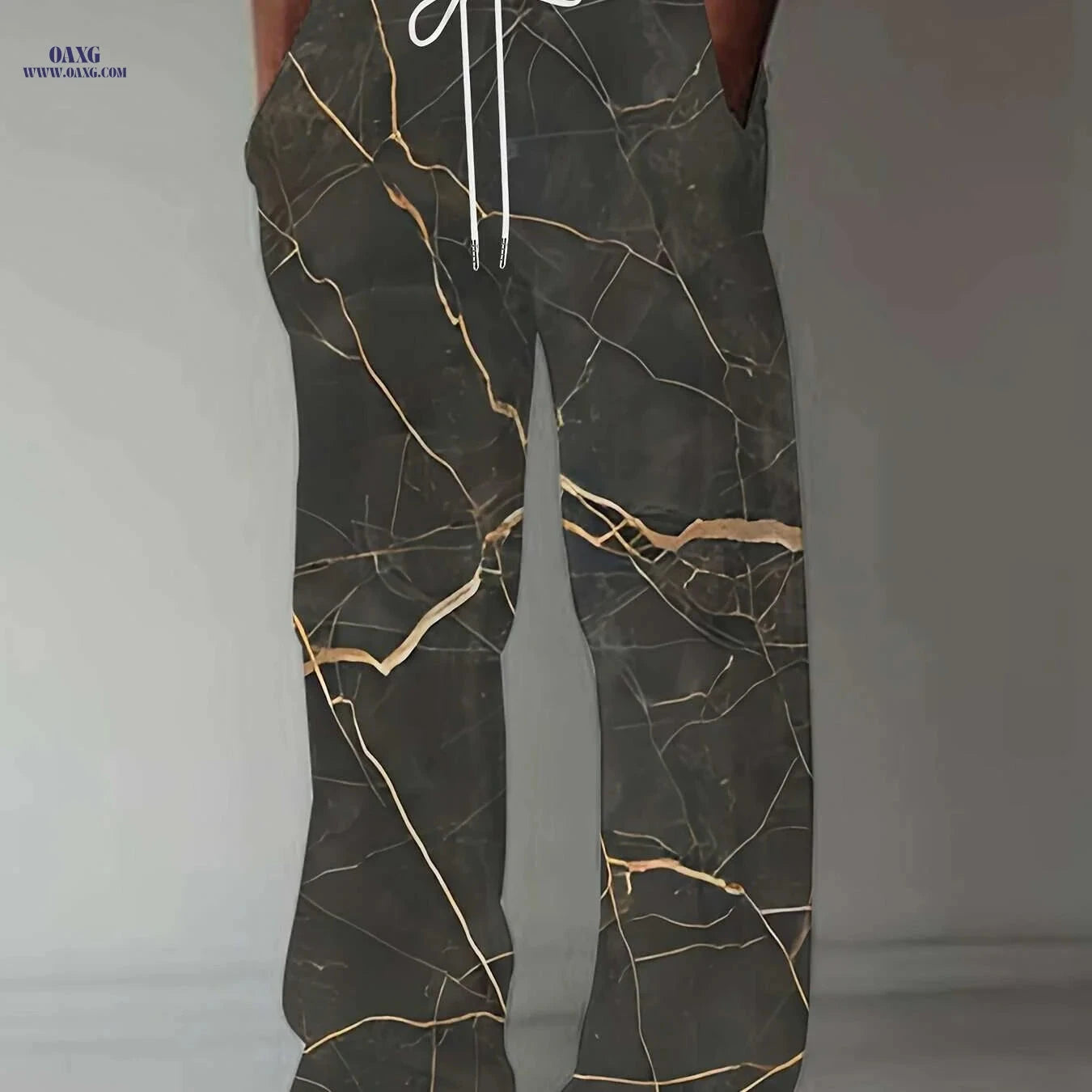 Vintage Loose Straight-Leg Trousers - Casual Summer Pants for Men   OAXG Black / M