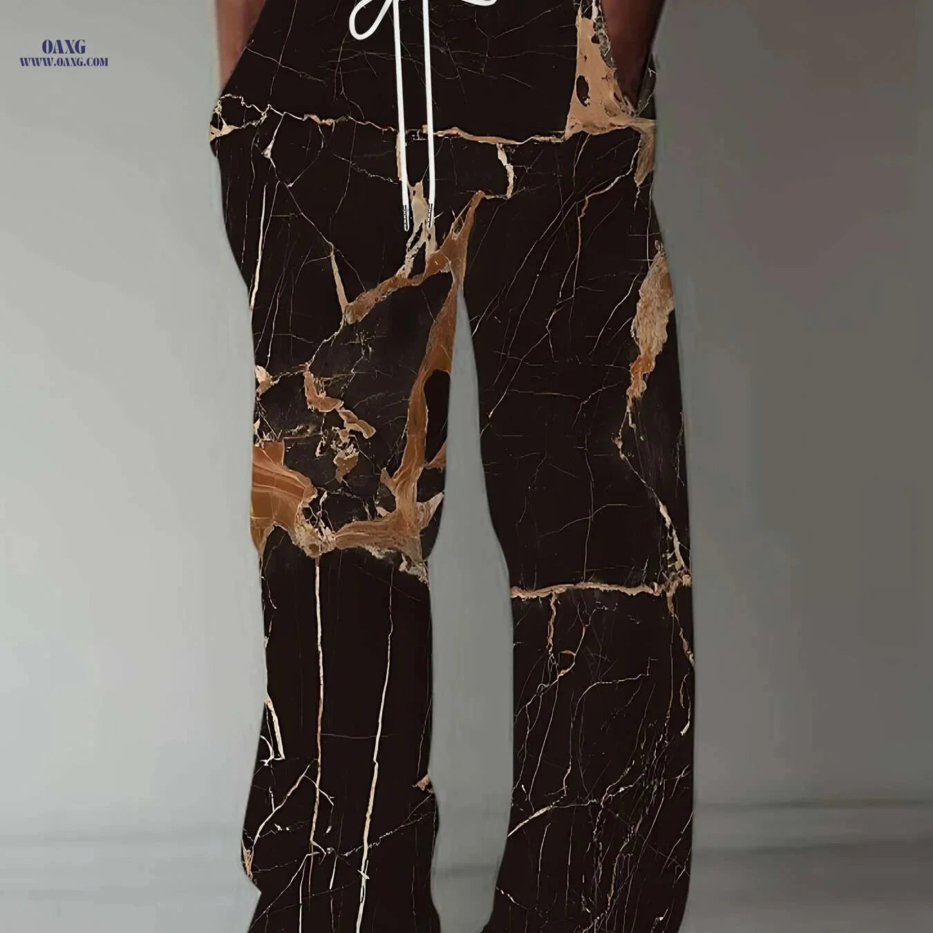 Vintage Loose Straight-Leg Trousers - Casual Summer Pants for Men   OAXG Black / M
