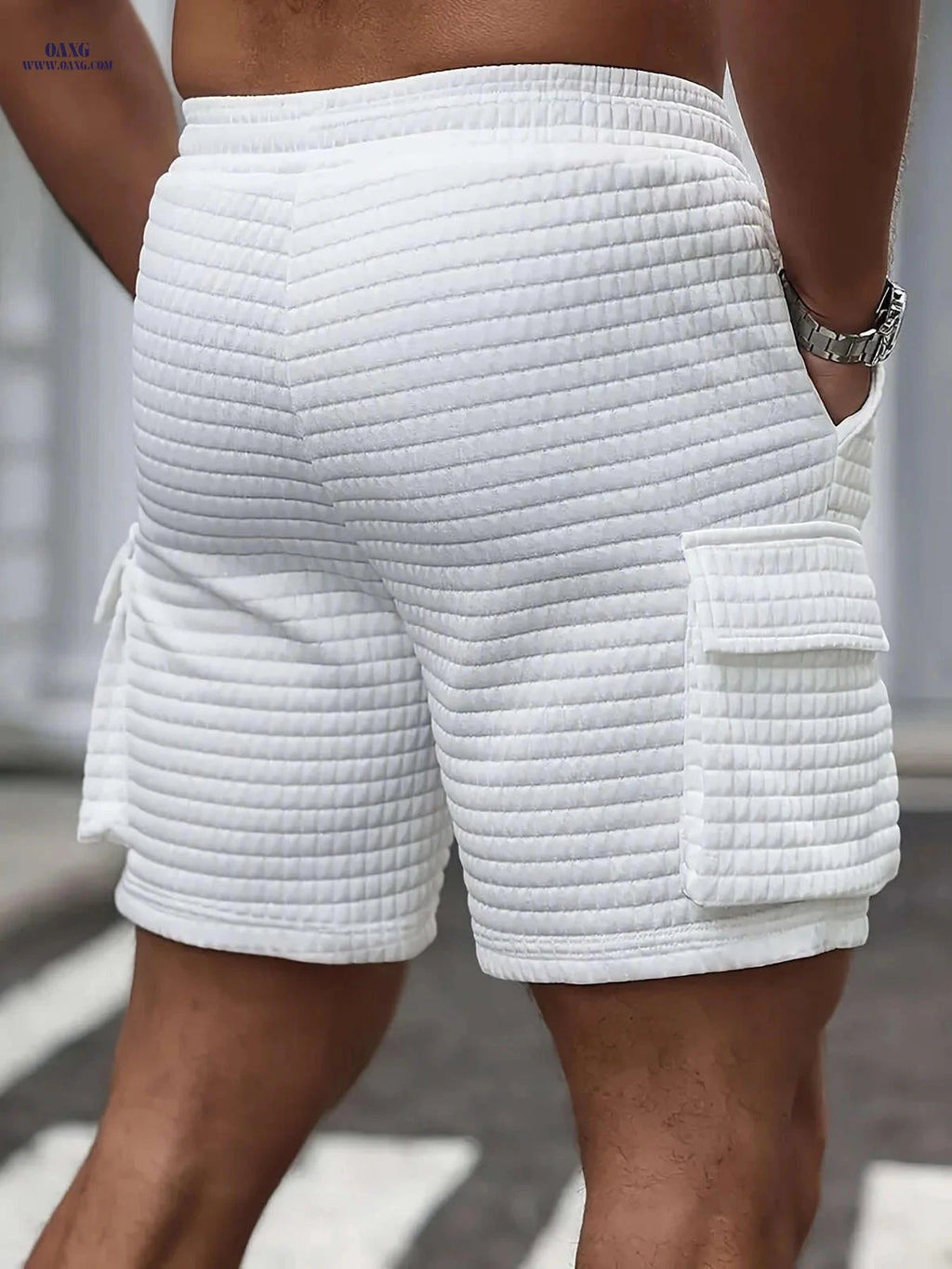 Waffger Men's Multi-Pocket Work Shorts - Casual Golf & Outdoor Fit   OAXG 