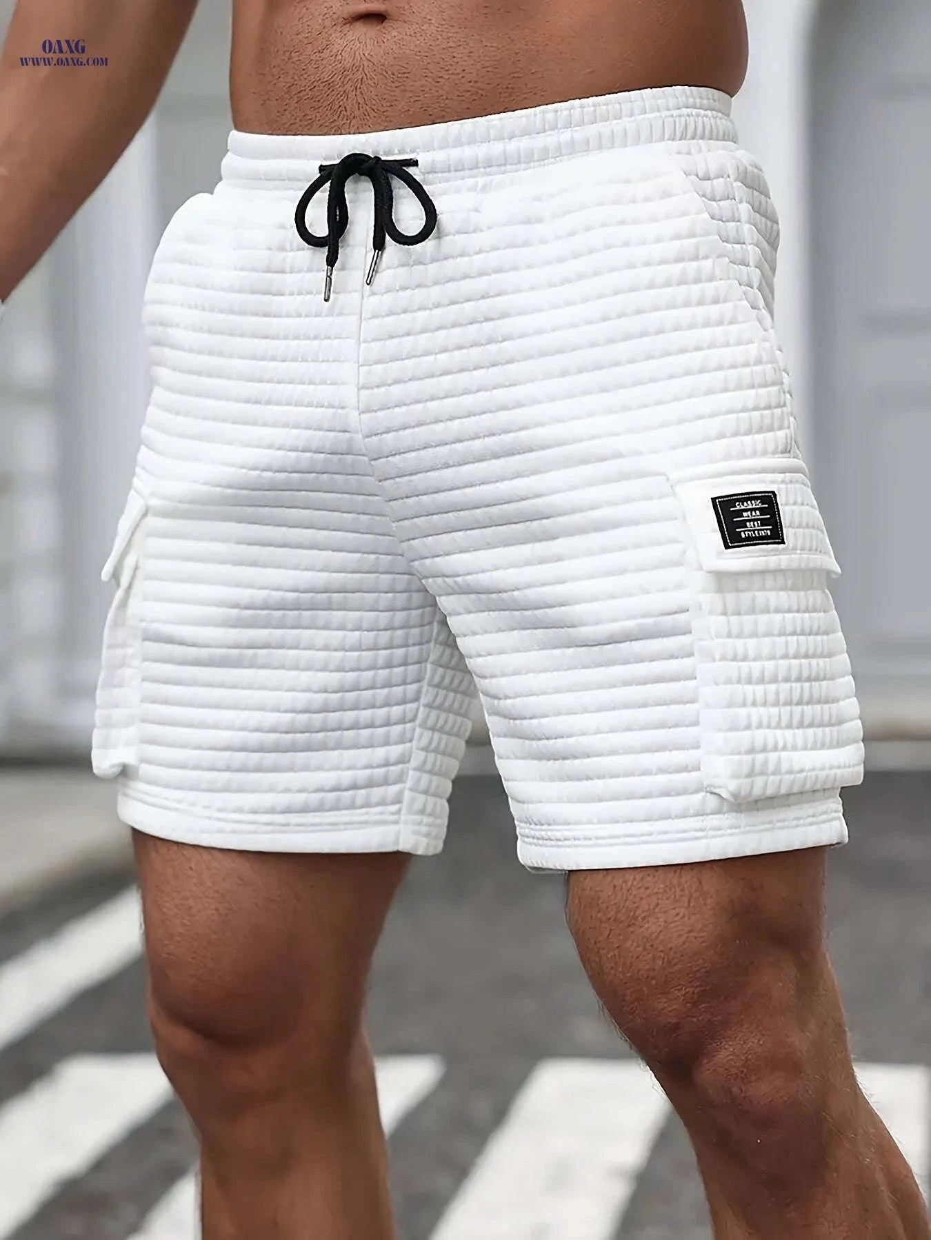 Waffger Men's Multi-Pocket Work Shorts - Casual Golf & Outdoor Fit   OAXG 