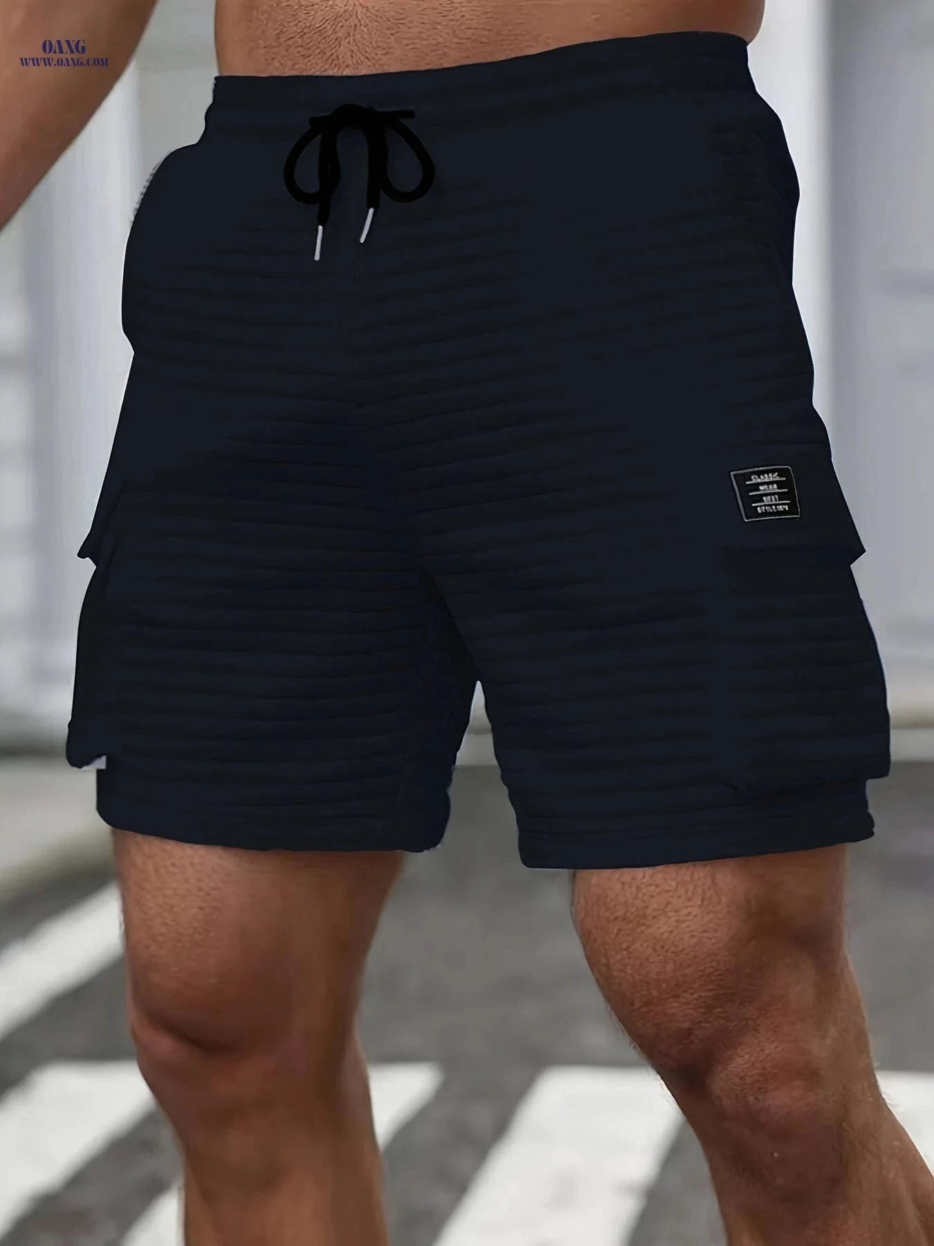 Waffger Men's Multi-Pocket Work Shorts - Casual Golf & Outdoor Fit   OAXG White / FR S
