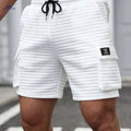 Waffger Men's Multi-Pocket Work Shorts - Casual Golf & Outdoor Fit   OAXG White / FR S