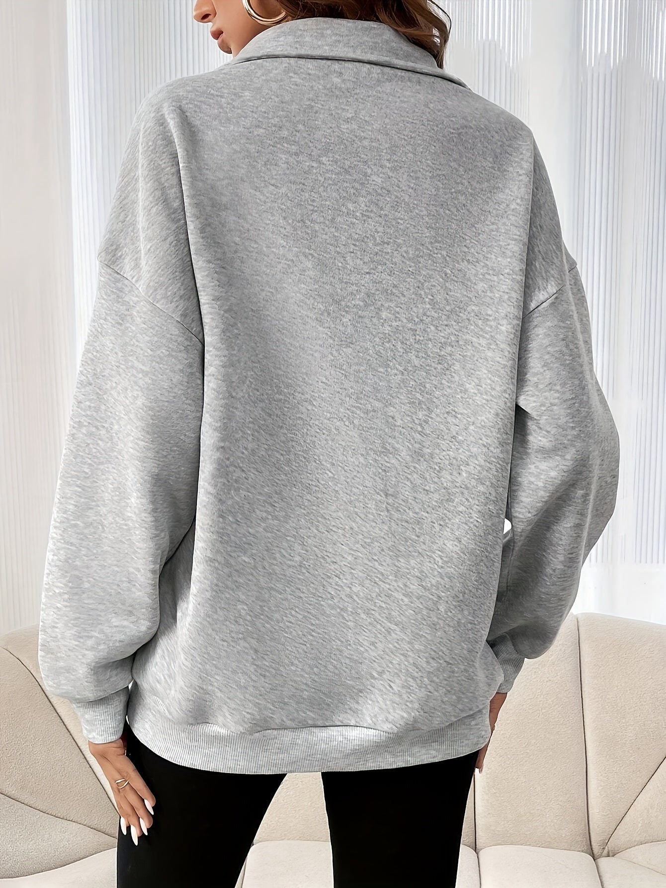 Western Fashion Athletic Zipper Top Jacket   OAXG Light Grey / S