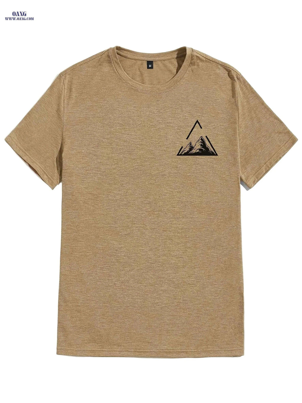 WHICHONE Stylish Men's T-Shirt - Triangular Frame Pattern Print   OAXG Mint Green / S