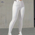 White Slim-Fit Skinny Denim Pants - High Stretch for All Seasons   OAXG White / XS