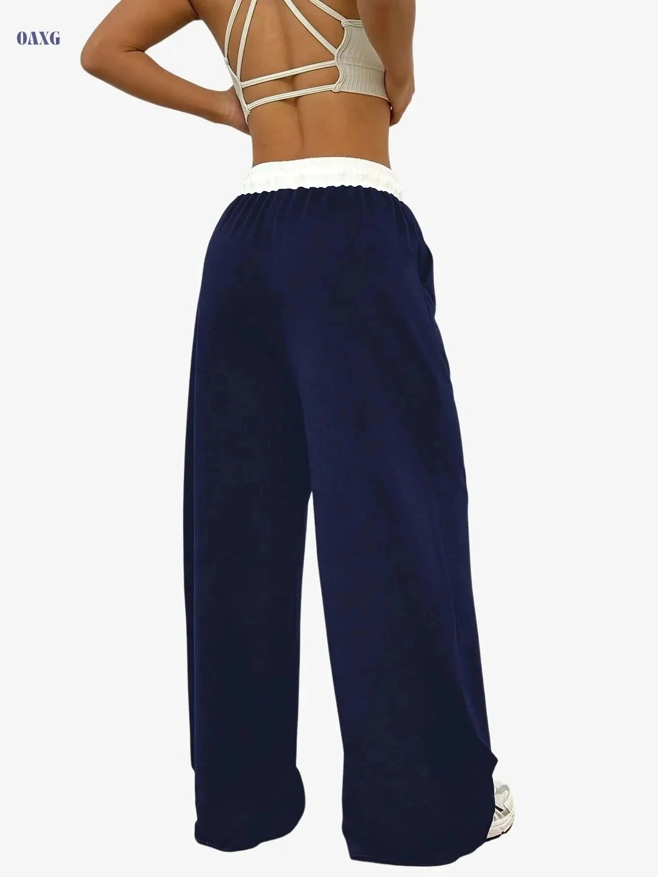 Wide-Leg Tummy Control Yoga Pants - Breathable & Loose-Fit Leggings   OAXG 