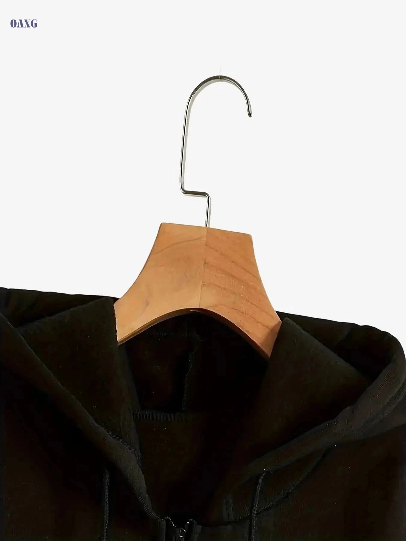 Winter Warmth Women's Hooded Jacket - Fleece Lined, Geometric Print   OAXG Black / S