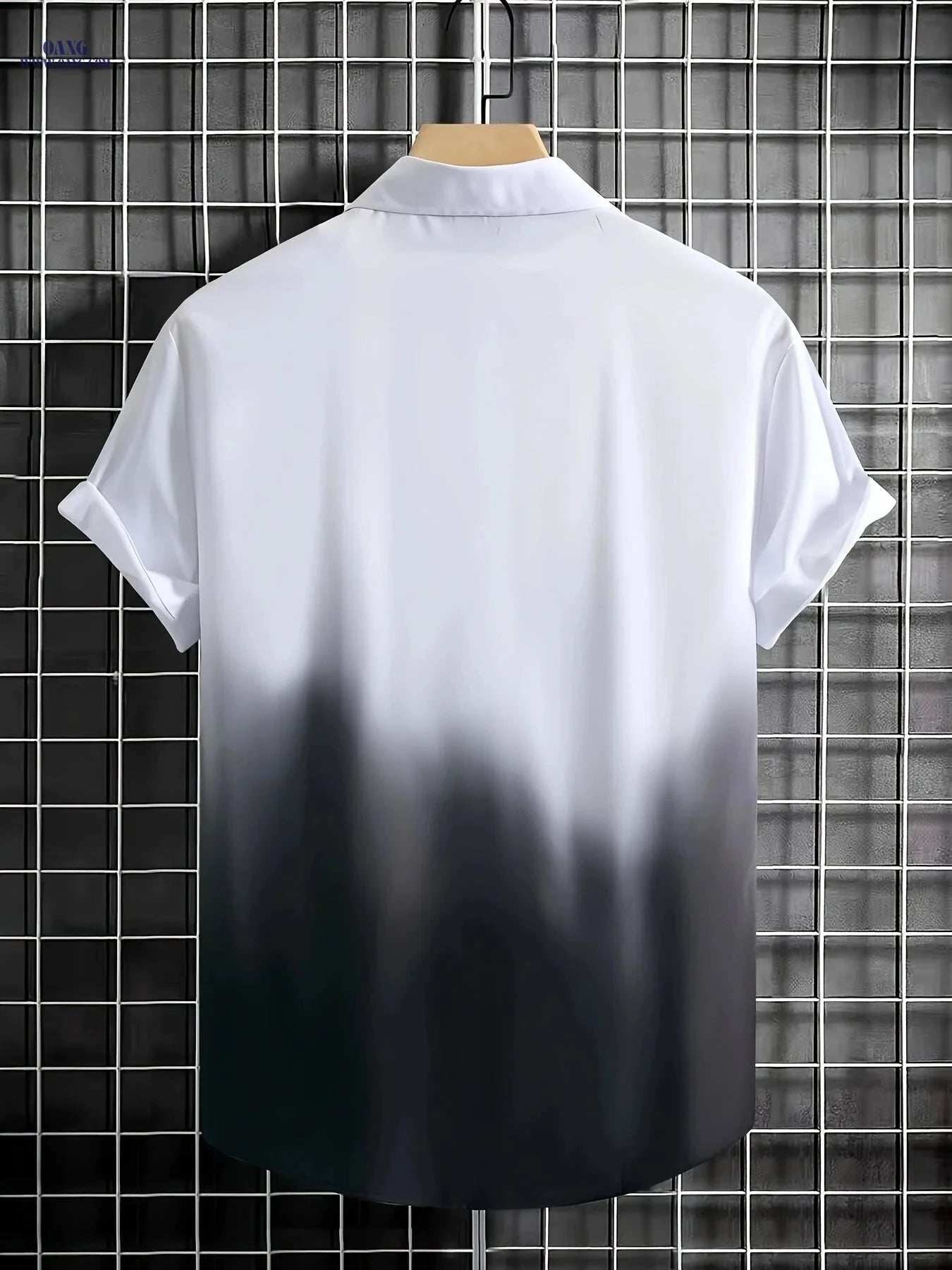 WISH A HORSE Men’s Gradient Casual Shirt - 100% Polyester, Machine Washable   OAXG 