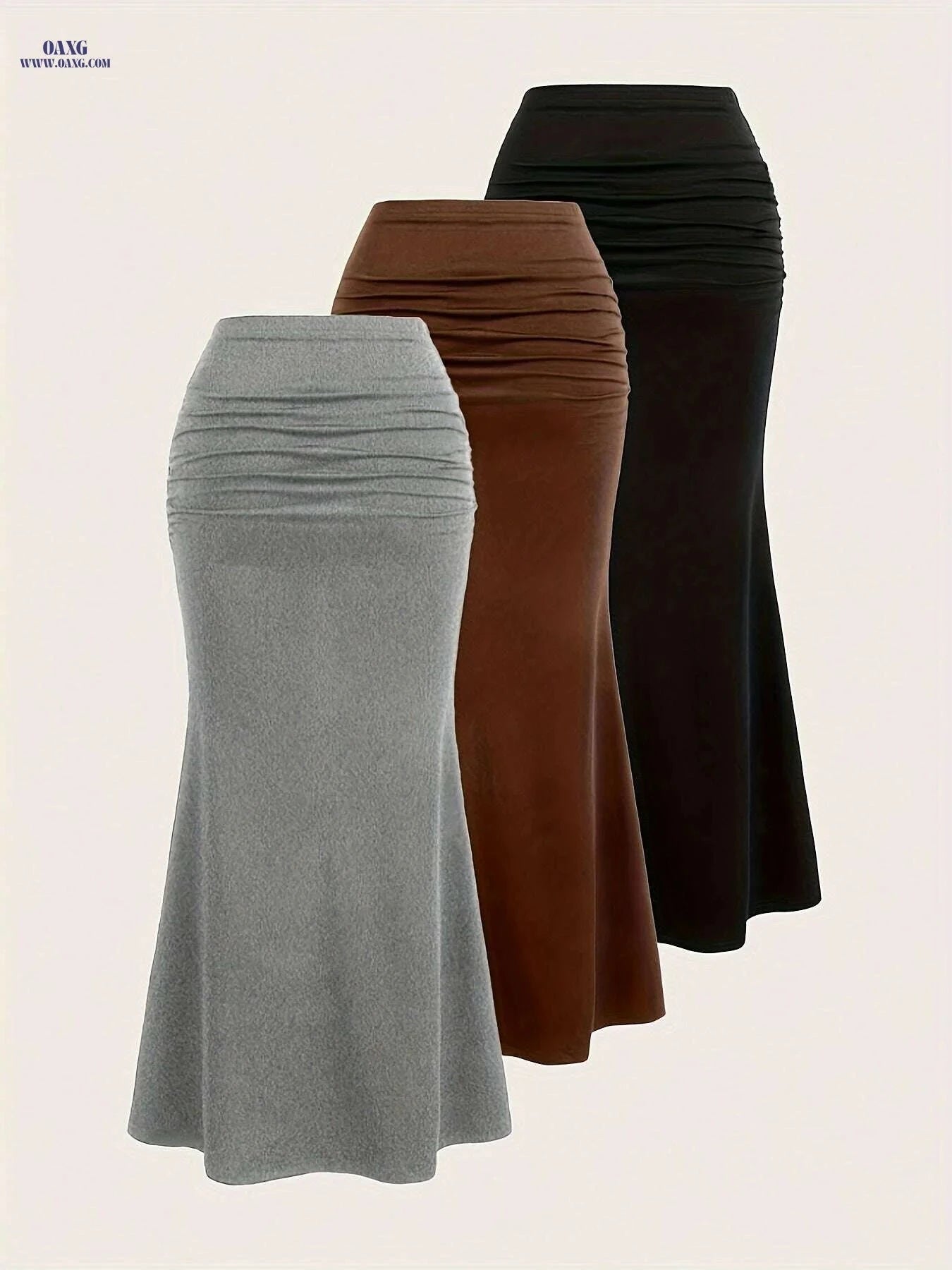 Women's A-Line Skirt Set - Autumn and Winter Fashion, 100% Polyester   OAXG 