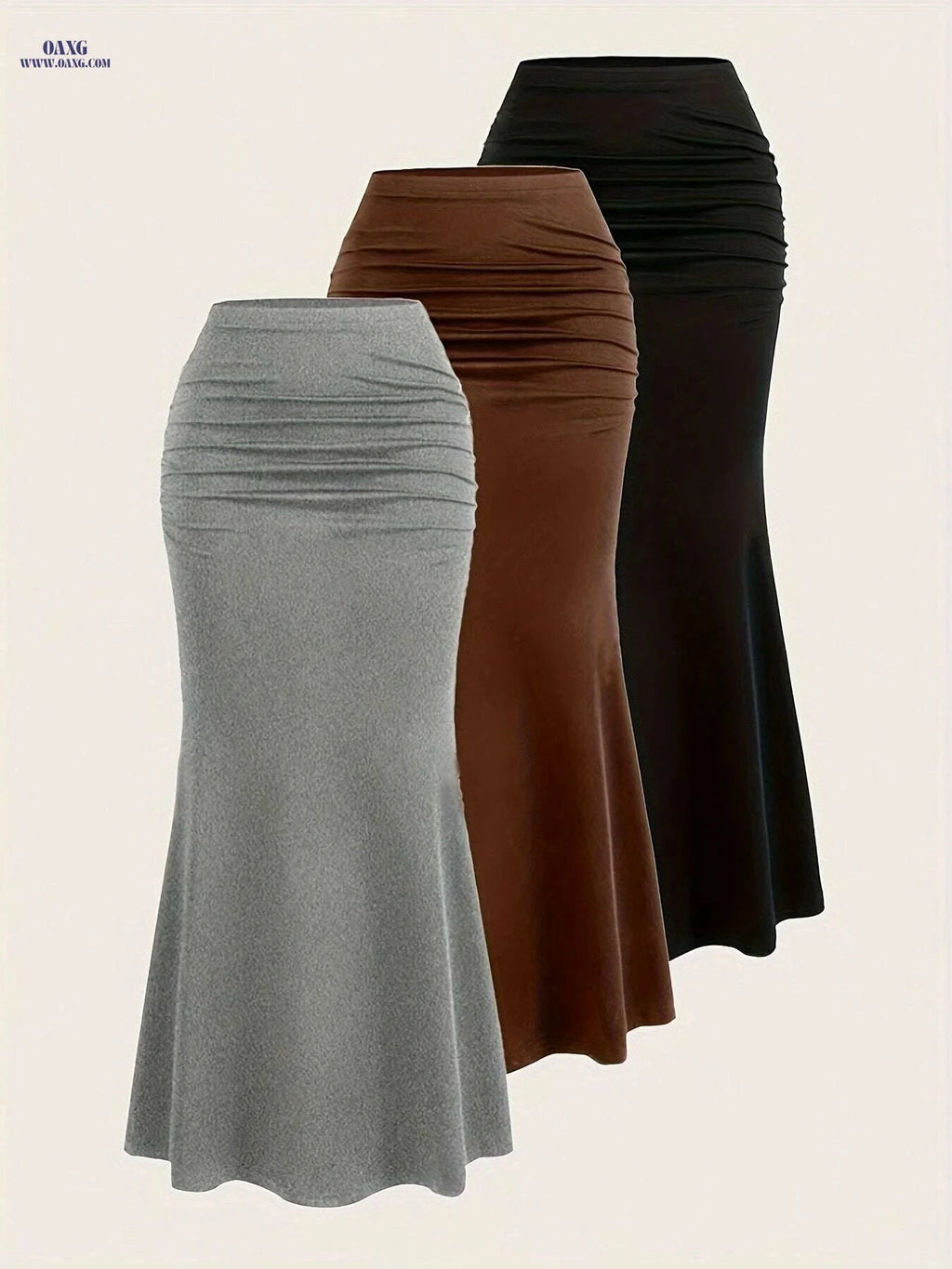 Women's A-Line Skirt Set - Autumn and Winter Fashion, 100% Polyester   OAXG 