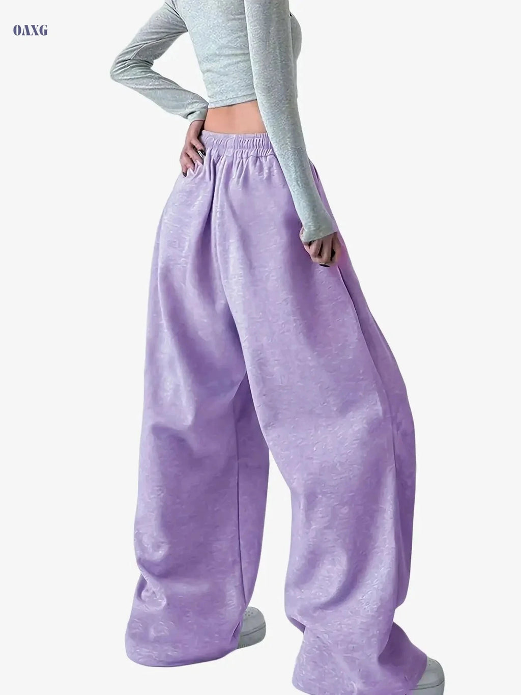 Women's Abstract Print Drawstring Joggers - Comfy Polyester Style   OAXG 