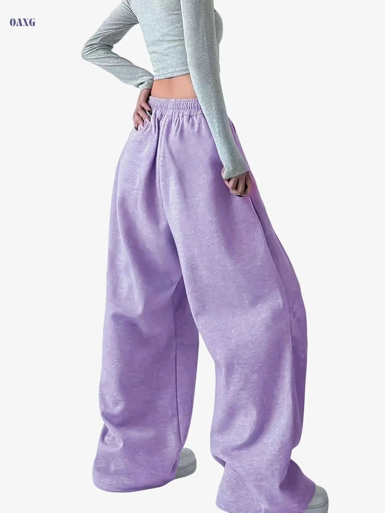Women's Abstract Print Drawstring Joggers - Comfy Polyester Style   OAXG 