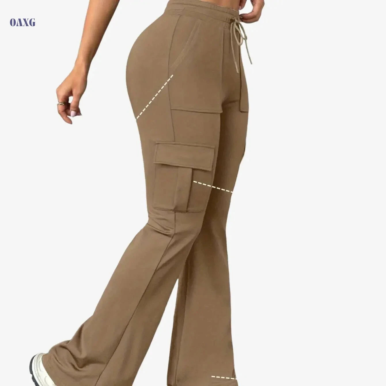 Women's Athletic Cargo Jogger Pants - Slim-Fit, All-Season, Lightweight   OAXG 