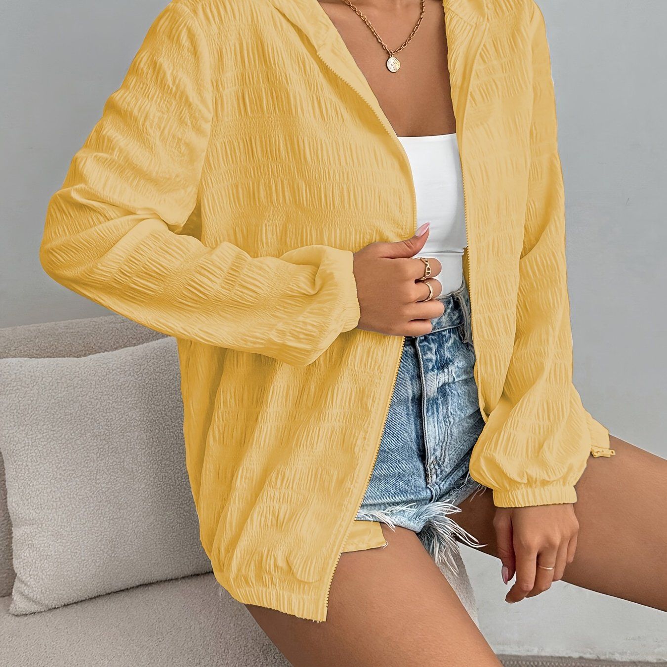 Women'S Athletic Jacket, All-Season Use, Lightweight Breathable Quick-Dry Fabric, Hooded Design for Comprehensive, Suitable for Outdoor Running, Cycling, Hiking, And More, Machine Washable And Easy to Care For, Essential Outdoor Gear   OAXG