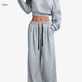 Women's Autumn Off-Shoulder Sweatshirt Set - Casual Leisure Wear   OAXG 