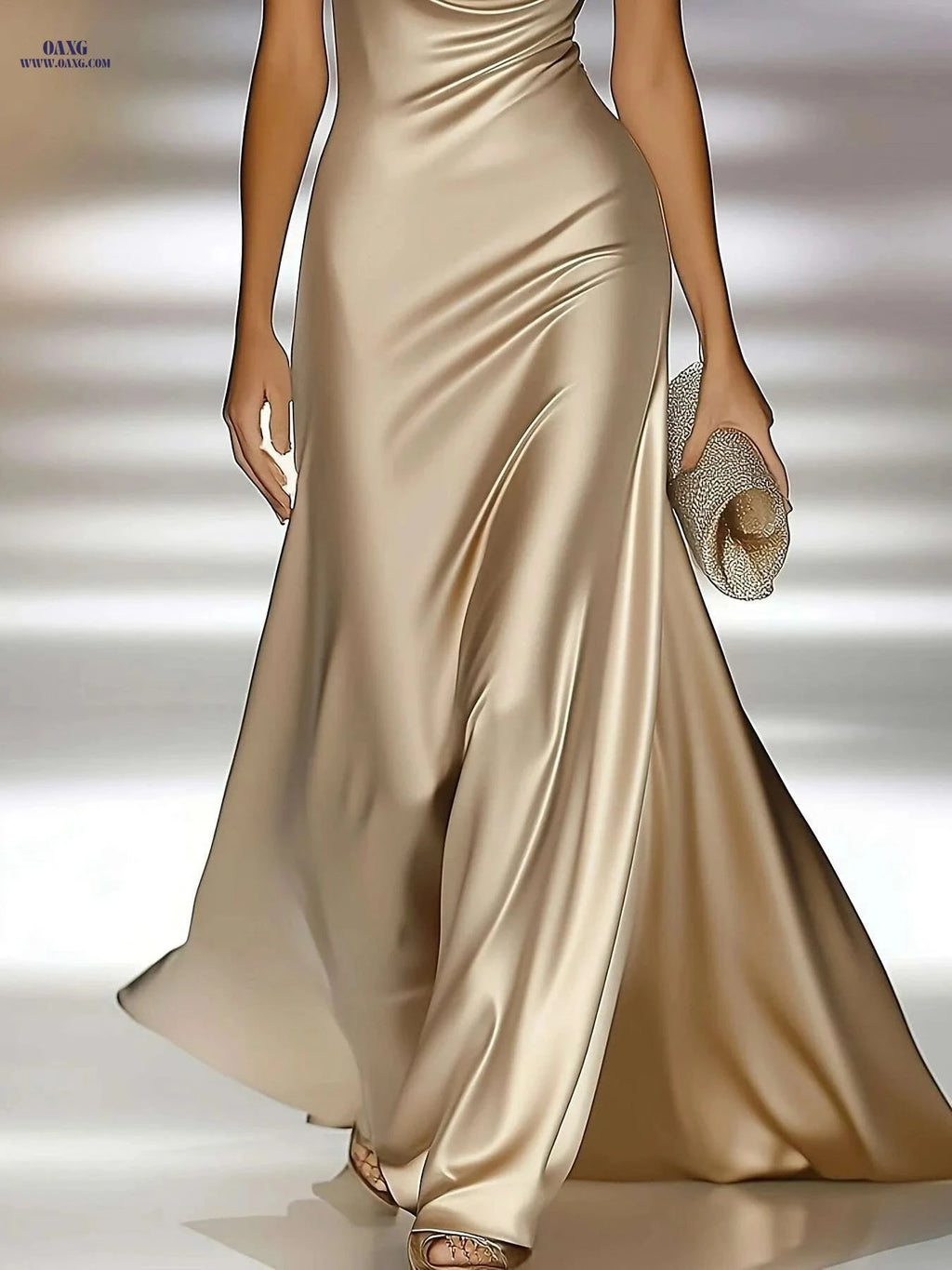 Women's Backless Evening Gown - Elegant Bodycon Mermaid Style   OAXG 