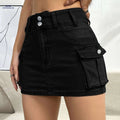 Women’s Bodycon Denim Skirt - Medium Stretch, Perfect for Spring/Fall   OAXG Black / S