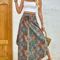 Women's Boho Paisley Print A-line Skirt - Spring & Summer Style   OAXG Multicolor / S