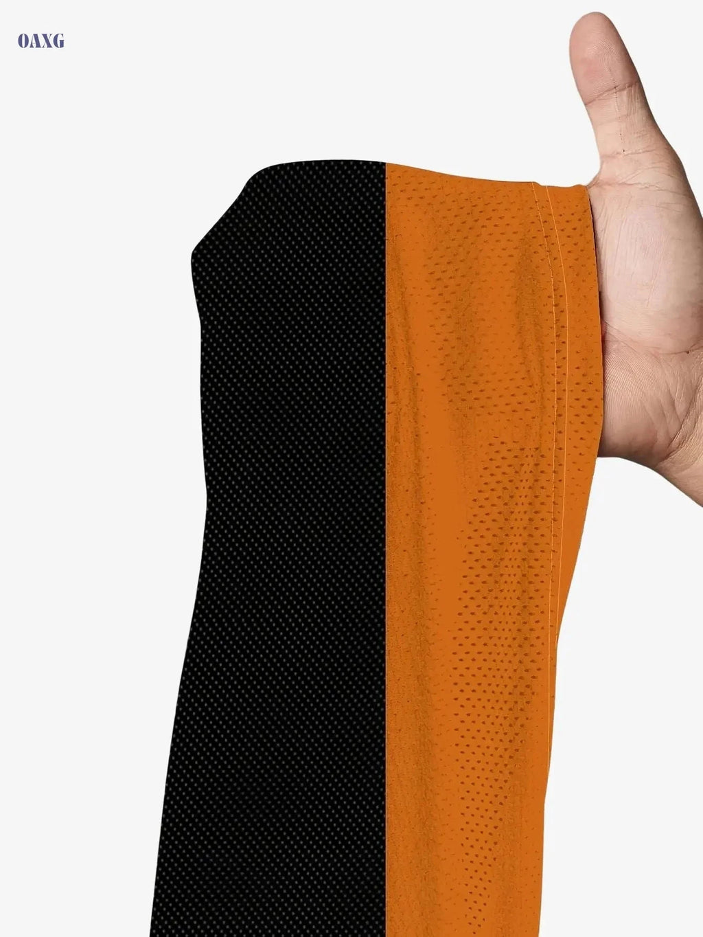 Women’s Breathable V-Neck T-Shirt - Orange & Black Sporty Print   OAXG Mixed Color / S
