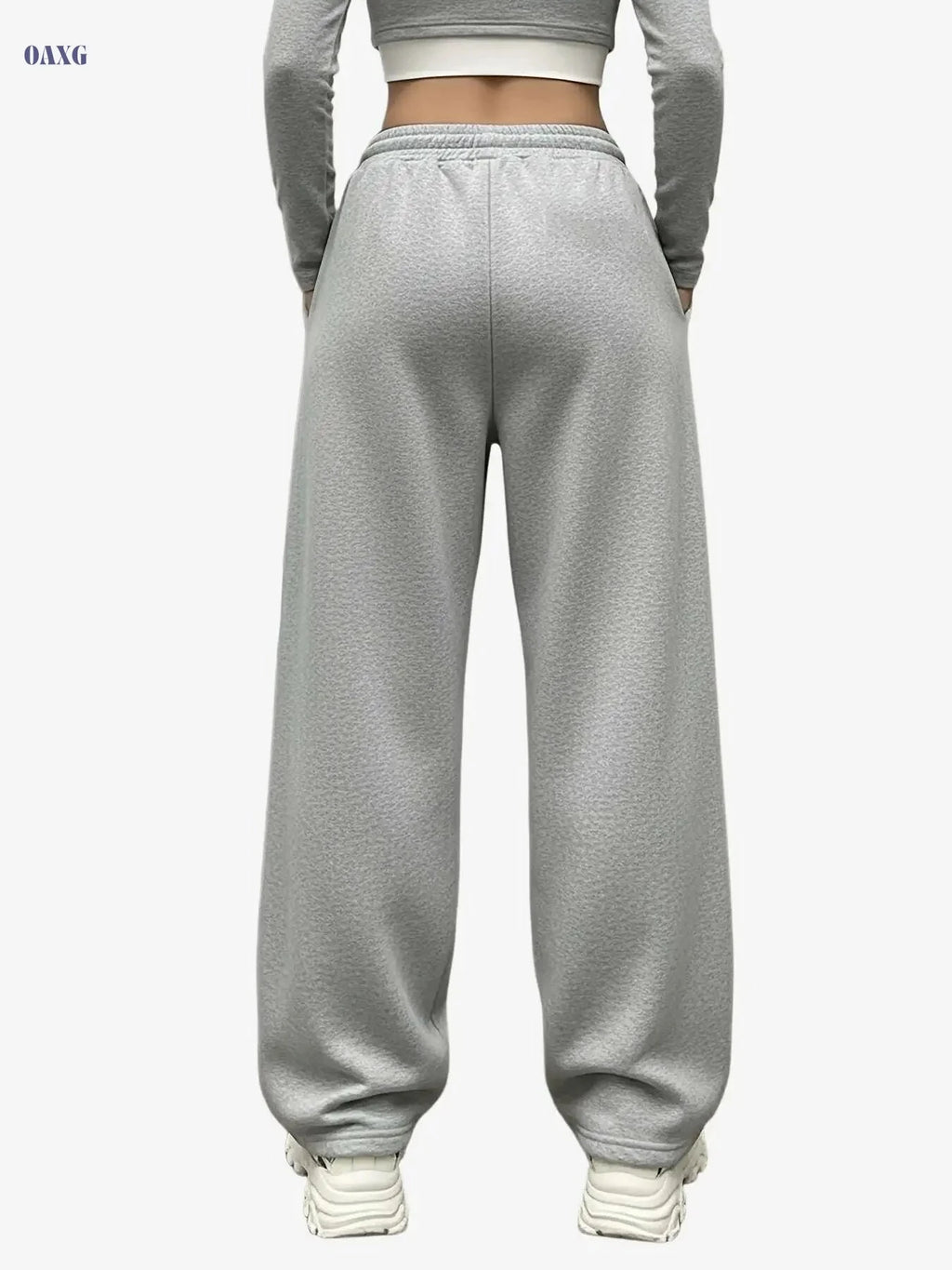 Women's Butterfly Print Wide-Leg Pants - Casual Stretch Trousers   OAXG 