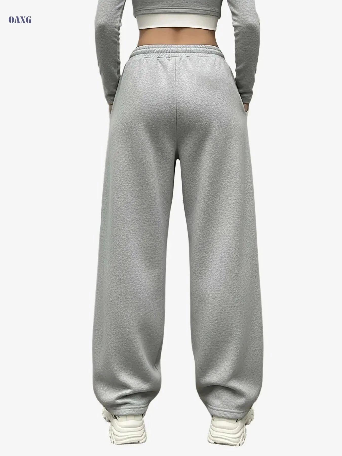 Women's Butterfly Print Wide-Leg Pants - Casual Stretch Trousers   OAXG 