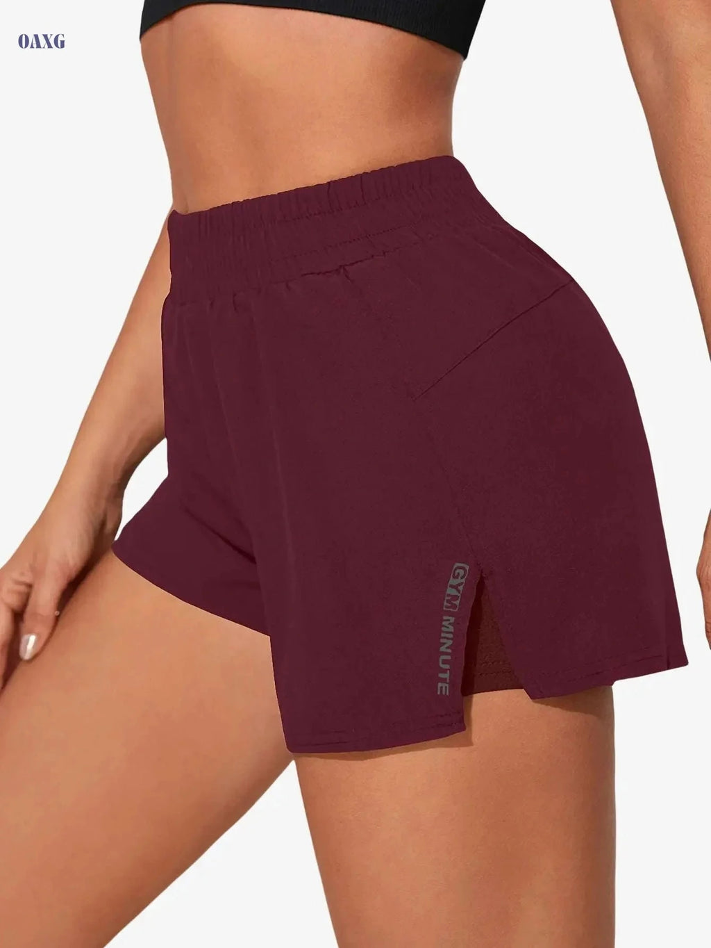 Women's Casual Athletic Yoga Shorts - Quick-Dry, Pockets, Elastic Waistband   OAXG 