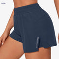 Women's Casual Athletic Yoga Shorts - Quick-Dry, Pockets, Elastic Waistband   OAXG 