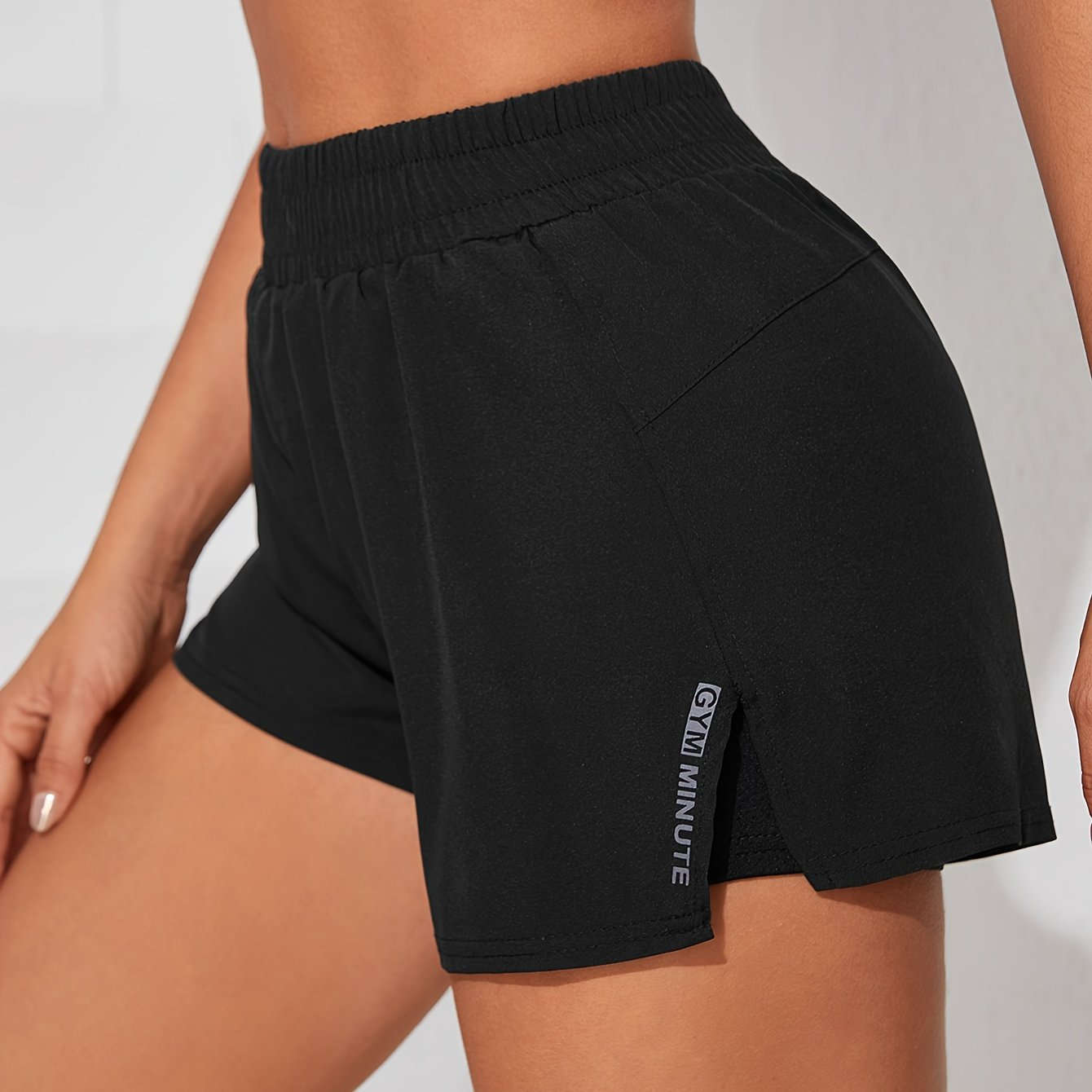 Women's Casual Athletic Yoga Shorts - Quick-Dry, Pockets, Elastic Waistband   OAXG 