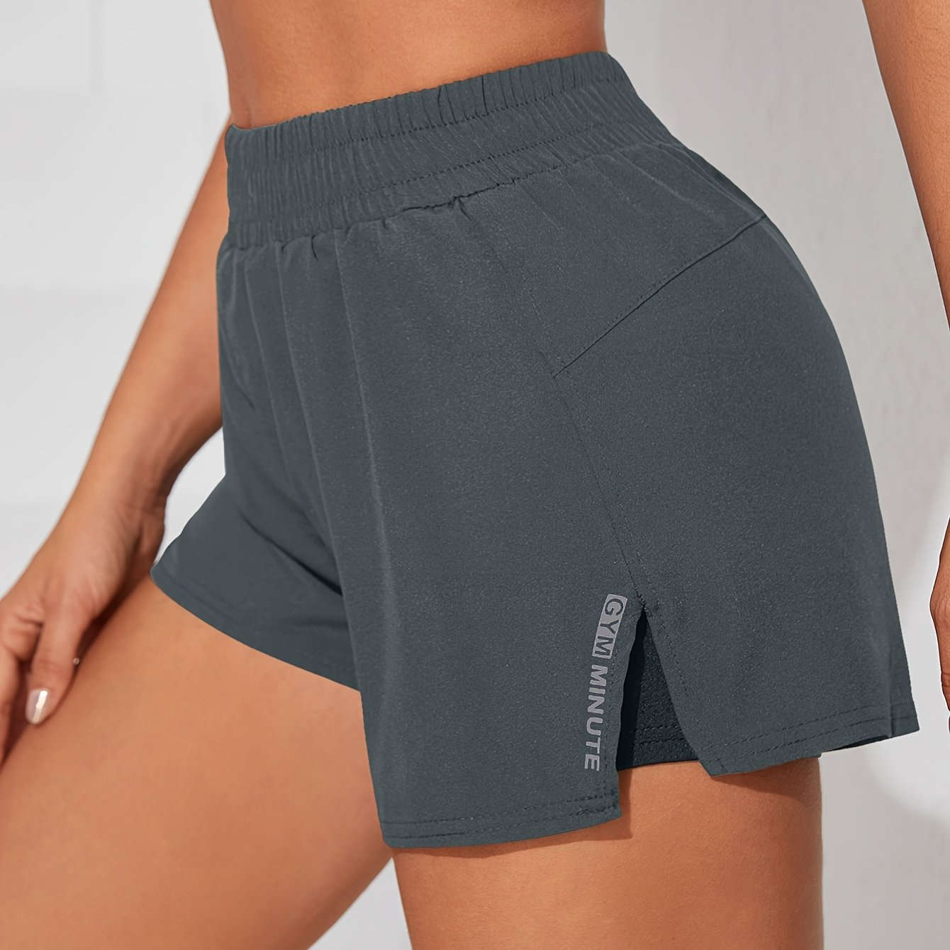 Women's Casual Athletic Yoga Shorts - Quick-Dry, Pockets, Elastic Waistband   OAXG 