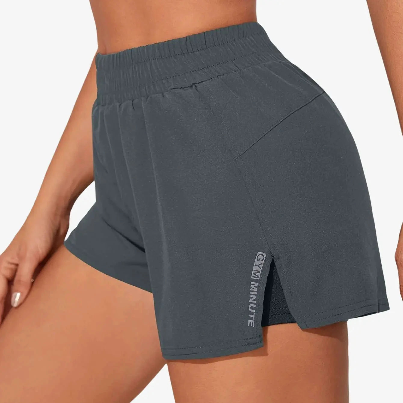 Women's Casual Athletic Yoga Shorts - Quick-Dry, Pockets, Elastic Waistband   OAXG 