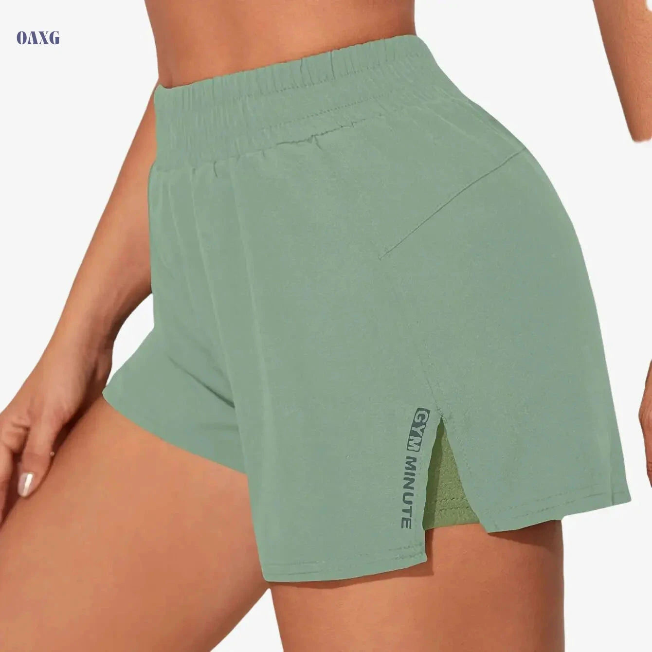 Women's Casual Athletic Yoga Shorts - Quick-Dry, Pockets, Elastic Waistband   OAXG 