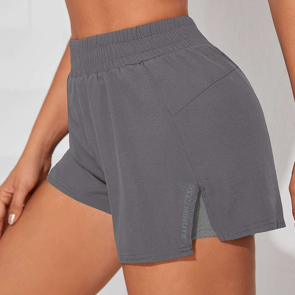 Women's Casual Athletic Yoga Shorts - Quick-Dry, Pockets, Elastic Waistband   OAXG 