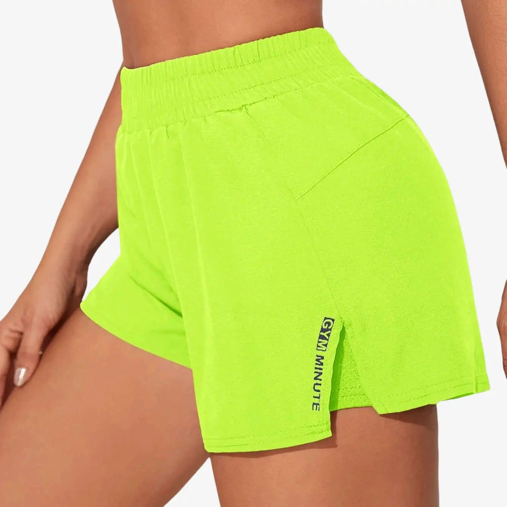 Women's Casual Athletic Yoga Shorts - Quick-Dry, Pockets, Elastic Waistband   OAXG 