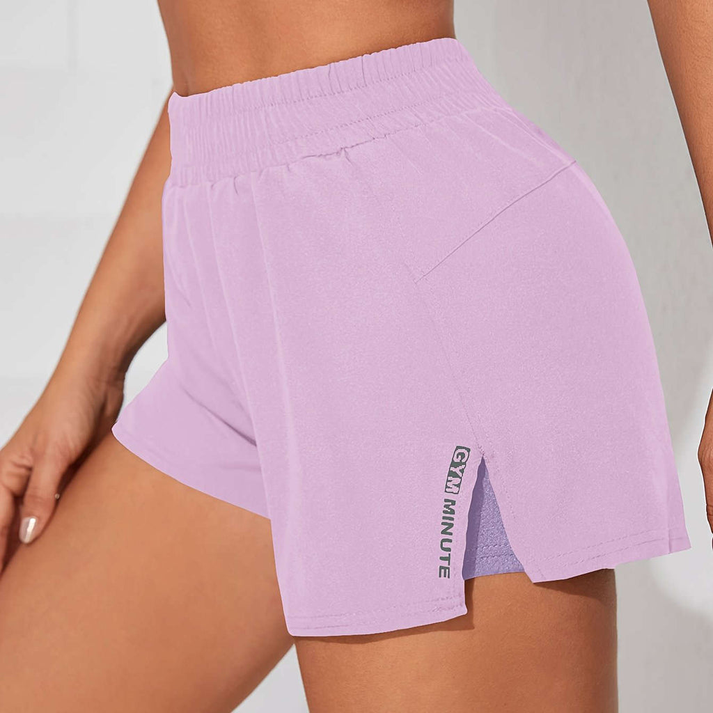 Women's Casual Athletic Yoga Shorts - Quick-Dry, Pockets, Elastic Waistband   OAXG 