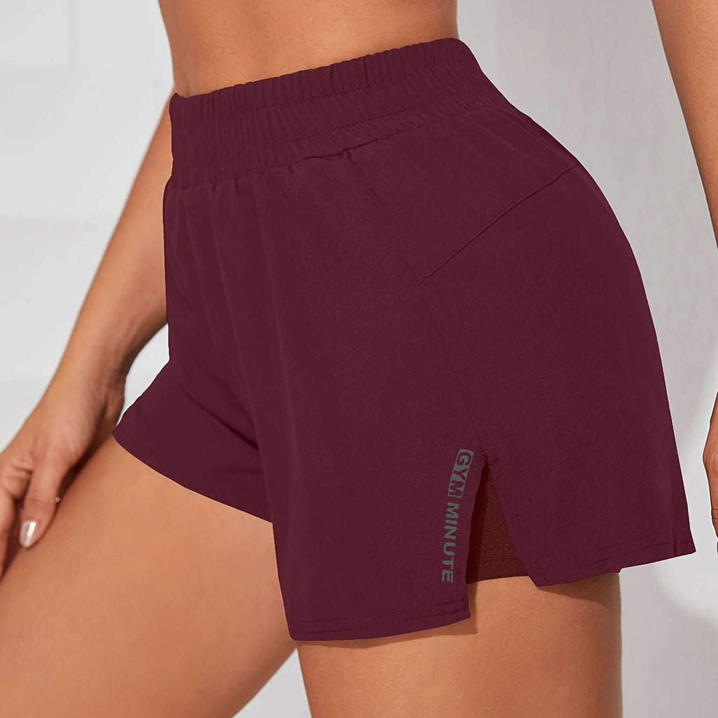 Women's Casual Athletic Yoga Shorts - Quick-Dry, Pockets, Elastic Waistband   OAXG 