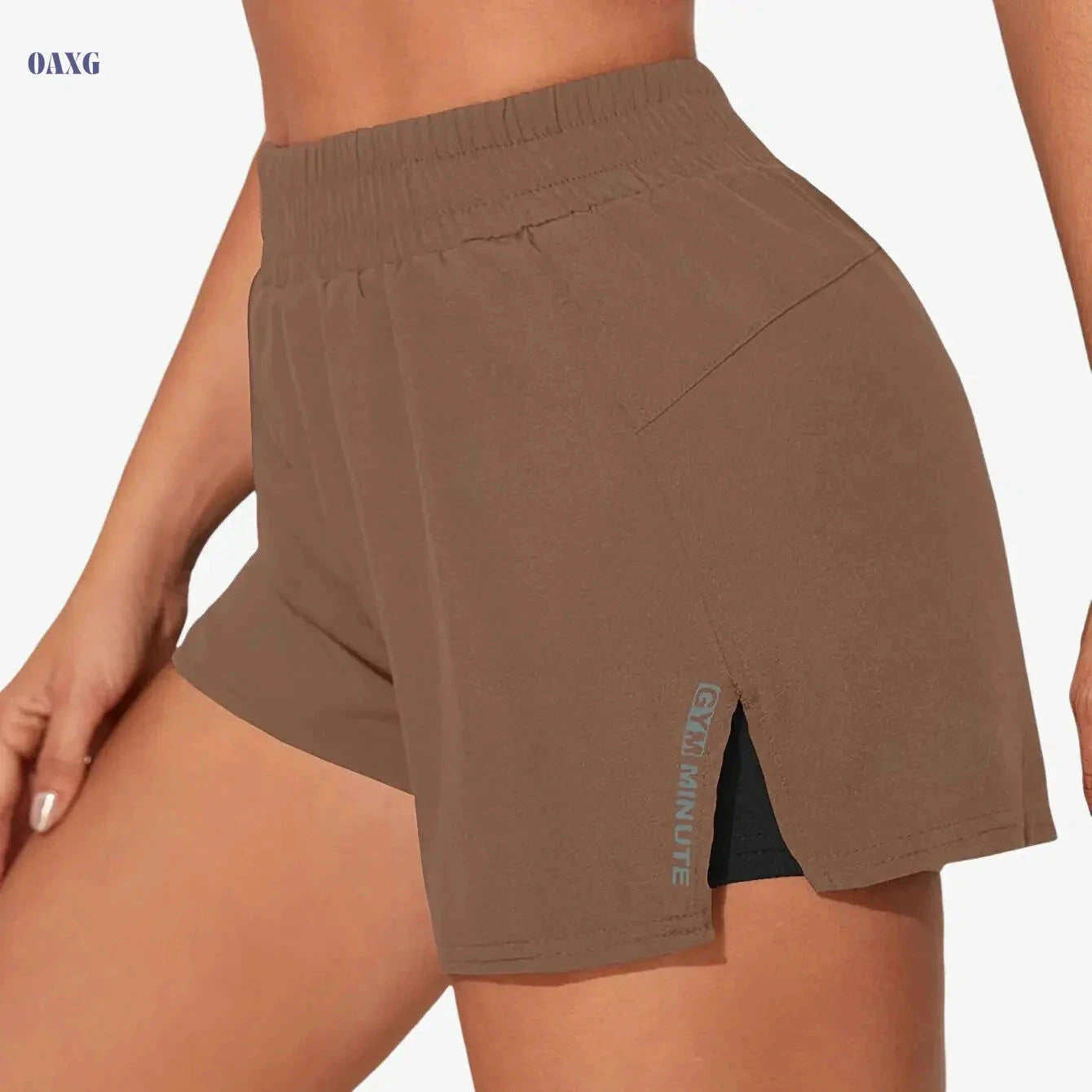 Women's Casual Athletic Yoga Shorts - Quick-Dry, Pockets, Elastic Waistband   OAXG 