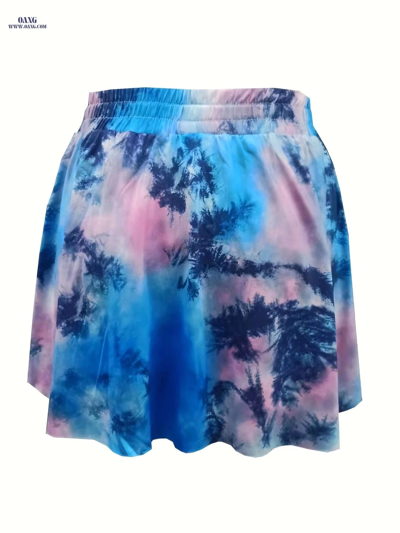Women's Casual Color-Block Shorts - Stretchy Waistband, All-Season Wear   OAXG 