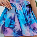 Women's Casual Color-Block Shorts - Stretchy Waistband, All-Season Wear   OAXG 