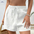 Women's Casual Elastic Waist Shorts - Lightweight & Breathable Fabric   OAXG 