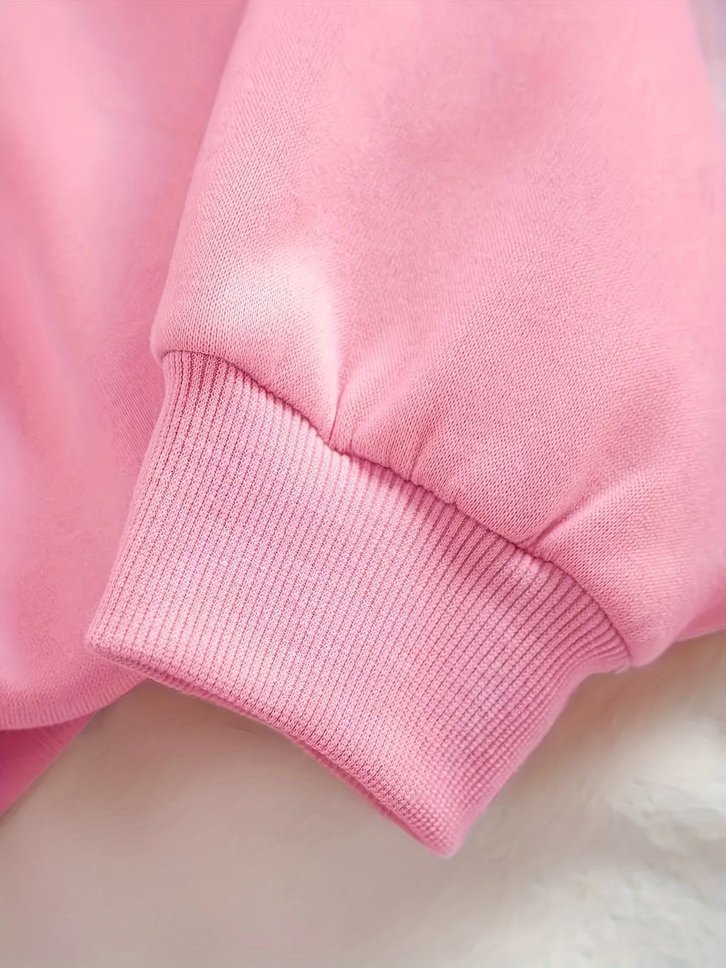 Women's Casual Fashion Solid Color Long Sleeve Round Neck Sweatshirt   OAXG Pink / XS