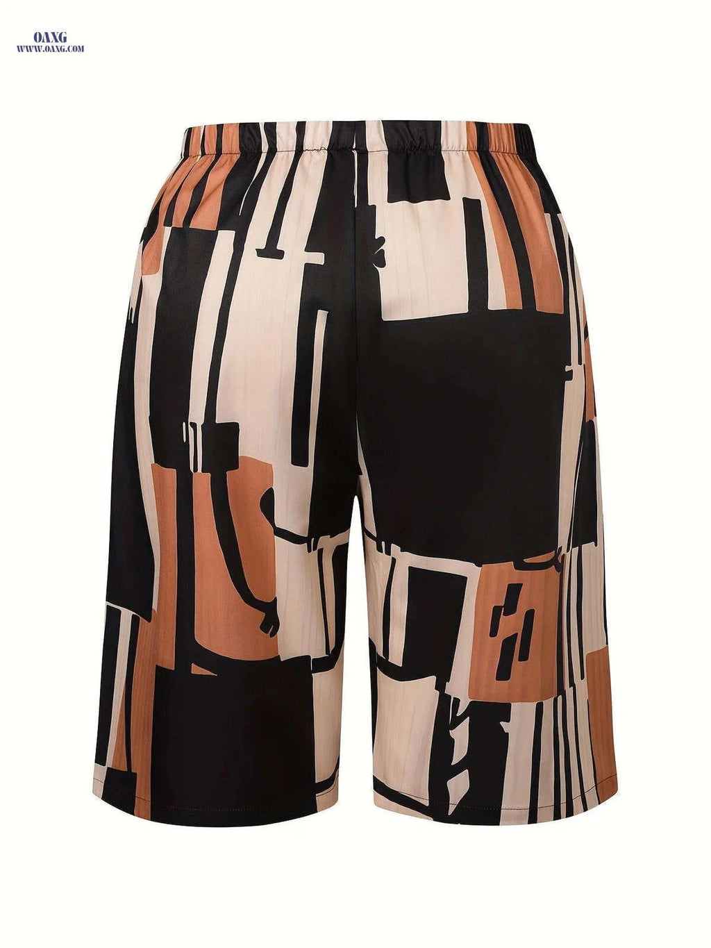 Women's Casual Geometric Print Drawstring Shorts - Stylish Vacation Wear   OAXG 