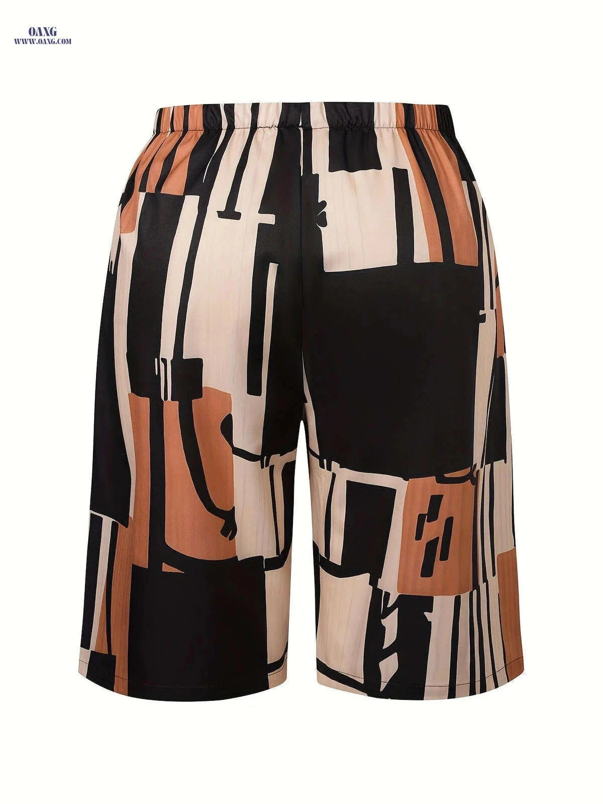 Women's Casual Geometric Print Drawstring Shorts - Stylish Vacation Wear   OAXG 